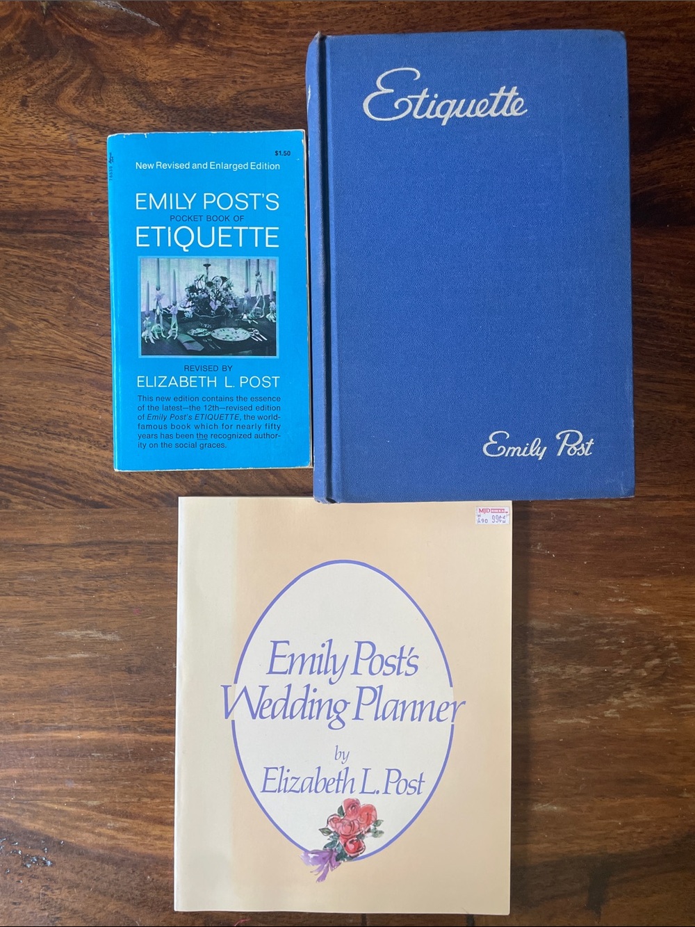3 Emily Post Vintage Books Etiquette Hardcover from 1948 + PB + Wedding Planner